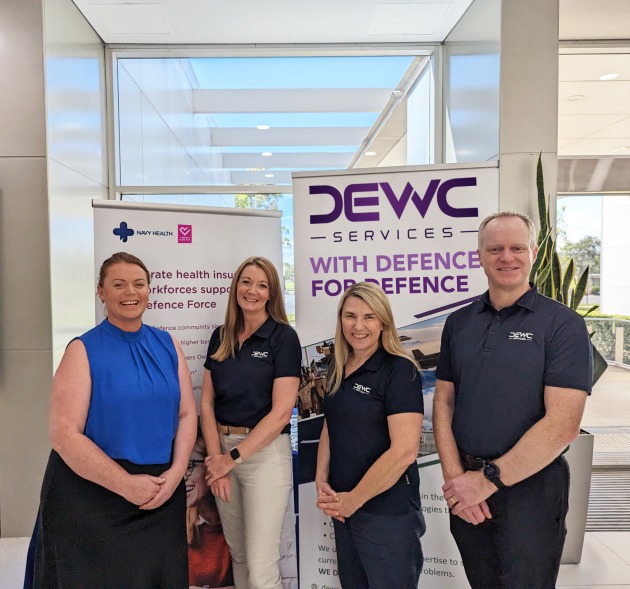 Katrena Fisher - Navy Health Corporate Relationship Partner, Jo Wibrow &ndash; DEWC Services HR Advisor, Deb Penaluna &ndash; DEWC Services GM People and Culture, Allan Dundas &ndash; DEWC Services CEO.
Credit: DEWC Services