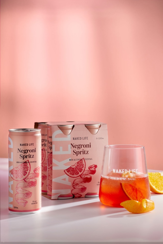 Naked Life, famous for its sugar-free sodas and iced teas has just unveiled a new RTD range of non-alcoholic canned cocktails and amber spirit inspired mixed drinks. (Source: Naked Life)