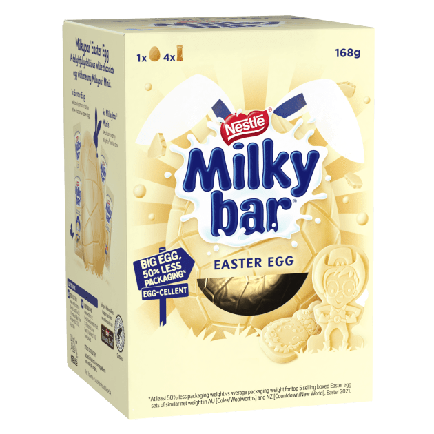 Nestle has produced its Easter range in packaging 50 per cent lighter than competitors, in all consumers' favourite flavours.