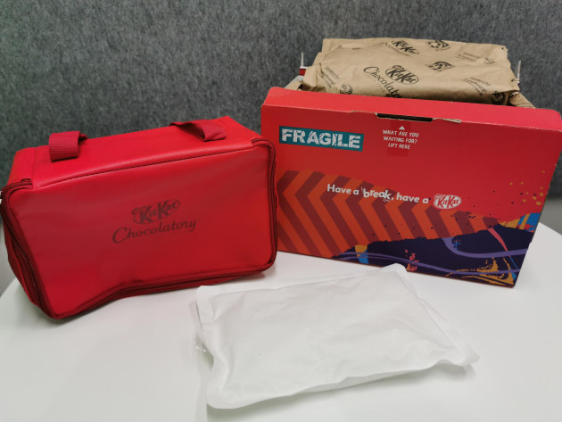 PIDA 2020 Sustainable Packaging Design Special Award finalist: Nestl&eacute; Australia Ltd for the KITKAT Chocolatory recyclable e-commerce solution.