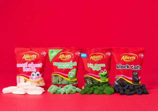 Nestl&eacute; Australia has brought back a range of fan-favourite Allen&rsquo;s lollies for a limited time only &ndash; including Green Frogs, Black Cats, Mad About Teeth, and Spearmint Leaves. 
Source: Nestl&eacute; Australia