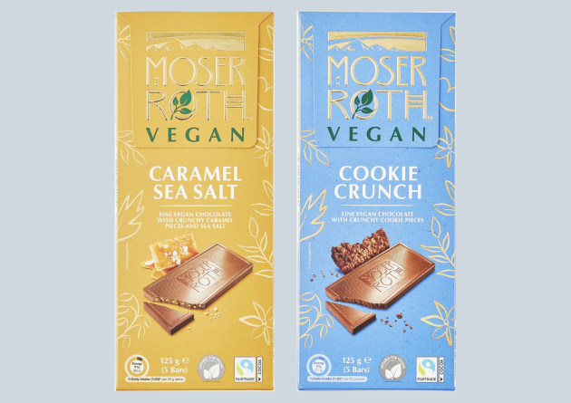 Aldi has added two new limited-edition vegan flavours to its beloved Moser Roth chocolate range &ndash; Cookie Crunch and Caramel Sea Salt.
Source: Aldi Australia