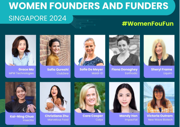 Singapore will hear from 10 female agrifoodtech entrepreneurs at the Women Founders & Funders Singapore 2024 pitch night next week, recognising women from across the Asia-Pacific region and the UK.
Source: Women Founders & Funders Singapore