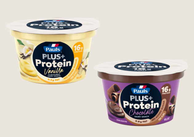 Dairy products brand, Pauls, has released its latest snack &ndash; Plus+ Protein Dairy Snack range in flavours Chocolate and Vanilla.
Source: Pauls