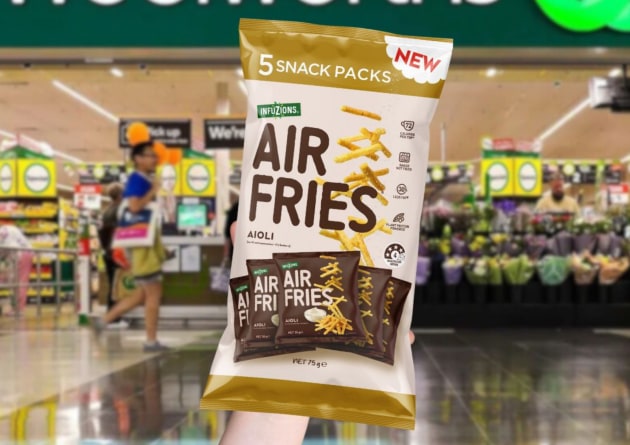 Majans Infuzions Air Fries have expanded their footprint on Australian shelves, with the 90g Sharepacks landing in Coles supermarkets, and Aioli Multipacks launching in Woolworths.
Source: Majans