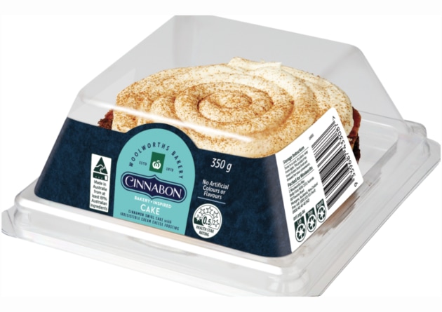 Woolworths has developed another collaboration with American bakery chain, Cinnabon, following the success of its limited-edition Cinnabon Hot Cross Buns released for Easter &ndash; the Cinnabon Cake.
Source: Woolworths