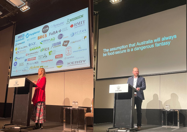 L-R: AIFST CEO, Fiona Fleming, opened AIFST25. AgSecure founder, Andrew Henderson, addressed the critical issue of national food security.
Source: AIFST