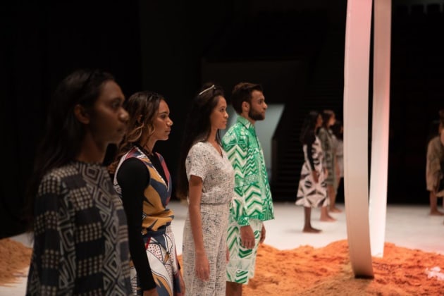 Featured from the 2019 From Country to Couture Runway, Bima Wear x Clair Helen Collection. Photo by Dylan Buckee