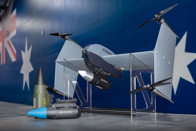 Nioa will use the stage of the Land Forces International Defence Exposition in Perth to unveil for the first time the training and live payload being developed for the SYPAQ Systems Corvo Counter small Uncrewed Aerial System interceptor platform.

Credit: Nioa