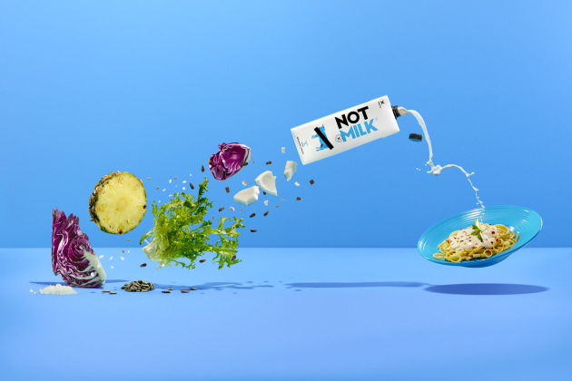 NotMilk will offer a plant-based alternative on supermarket shelves that tastes, sips, slurps and froths like milk.