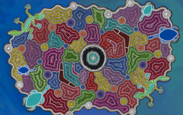 Nova&rsquo;s artwork &ldquo;Connections&rdquo; by Kiya Watt, which represents the story of connection and partnership.