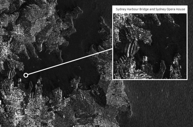 The first shot of Sydney at night, taken by the NovaSAR-1 satellite.
CSIRO