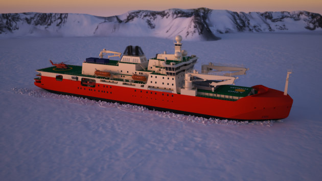 The RSV Nuyina will be able to break two-metre thick ice at a continuous speed of three knots.
Damen/DMS Maritime/Knud E Hansen