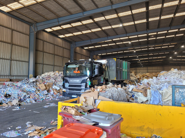 Recycling drop-off warehouse