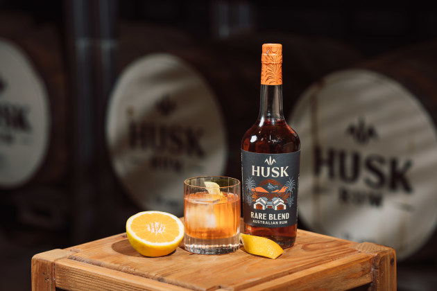 An Old Fashioned made with Husk Rum.