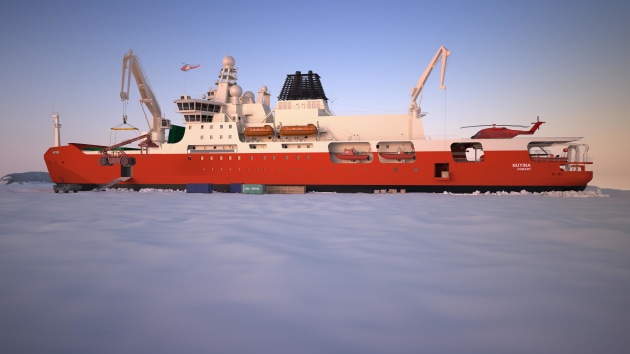 A concept image of the new icebreaker.
Serco Defence