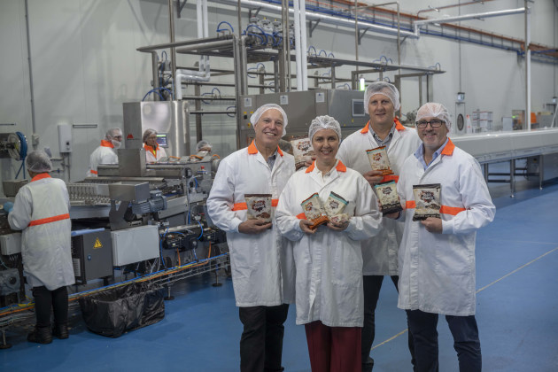 Just over 18-months since Andrew Loader and Gavin Evans launched Openway Food Co., the health foods company has opened a $10 million factory to bring manufacturing onshore. L-R: Tal and Kate Weiss, Gavin Evans, and Andrew Loader