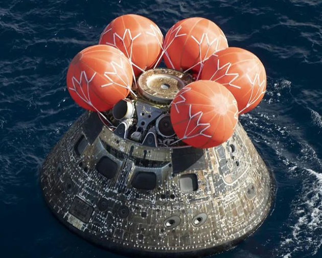Launched on 16 November 2022, the Orion spacecraft with the first ESM-1 module - christened &lsquo;Bremen&rsquo; - spent 25 days, 10 hours, 53 minutes travelling to and over 70,000 km beyond the Moon, before the Crew Module splashed back down in the Pacific Ocean on 11 December 2022.

Credit: Airbus
