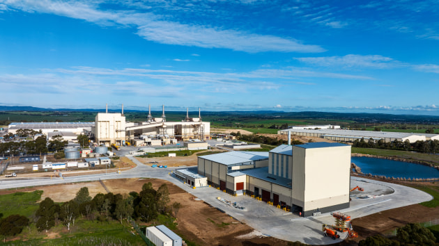 A drone&rsquo;s eye view of the glass manufacturing plant at the Orora Gawler site.
Source: Orora