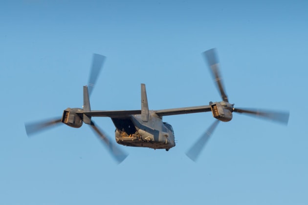 A US Marines V-22 Osprey was the highlight of the show. (John Absolon)