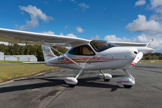 Tecnam P2008 on the ground. (John Absolon)