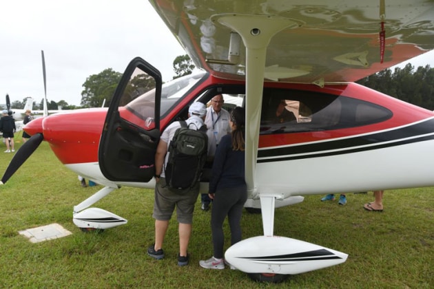Tecnam's P2010 was one of four models open for inspection on the Tecnam stand. (Steve Hitchen)