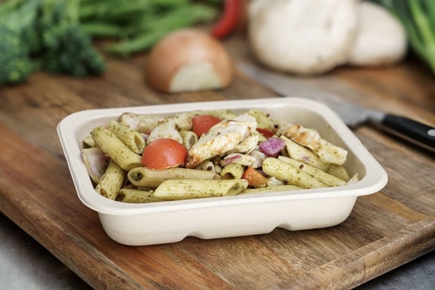 Pac Food lined sugarcane tray