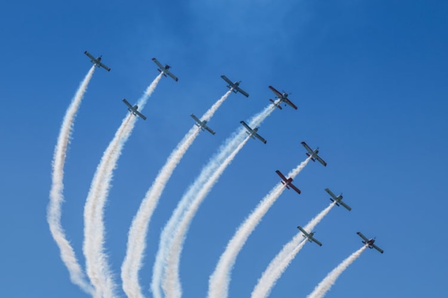 After a spectacular showing at Pacific Airshows Gold Coast in 2023, the Freedom Formation team is set to return this year. (John Absolon)