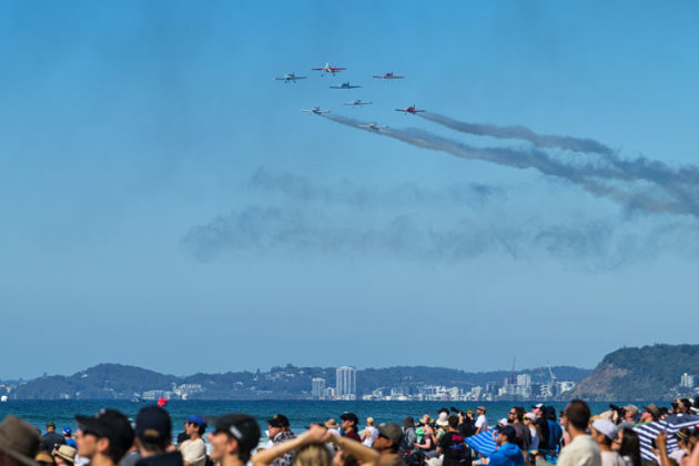 Pacific Airshow Gold Coast was held alongside the beach at Surfers Paradise. (John Absolon)