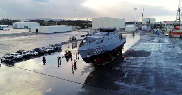 The launch of the PPB in WA. Credit: Austal
