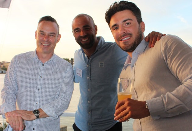 (l-r) Adrian Morris, HVG, with Paul Whitehead and Vedran Martinovic, both Currie Group
