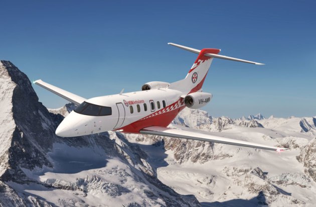 An artist's impression of a PC-24 in NSW Ambulance livery. (Pel-Air)