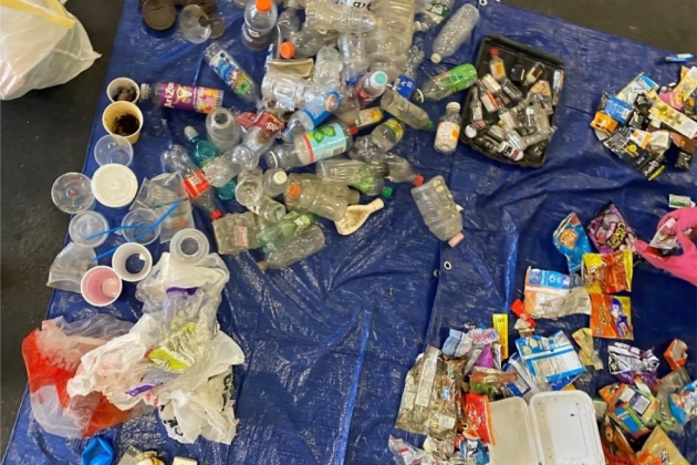 Plastic waste collected in April 2022 from the Erie Basin Marina in the City of Buffalo, including Gatorade bottles and Lay&rsquo;s potato chip packaging produced by PepsiCo.