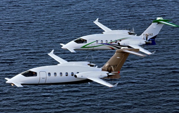 Piaggio's Avanti Evo corporate transport twin turbo-prop. (Piaggio)