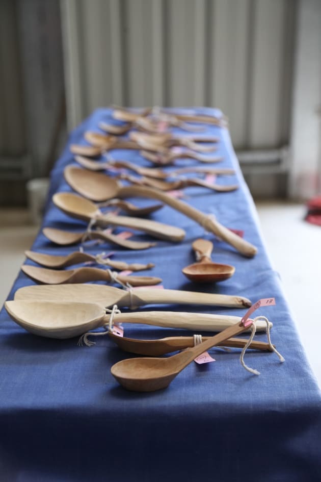 The spoons start to amass over the course of the weekend.