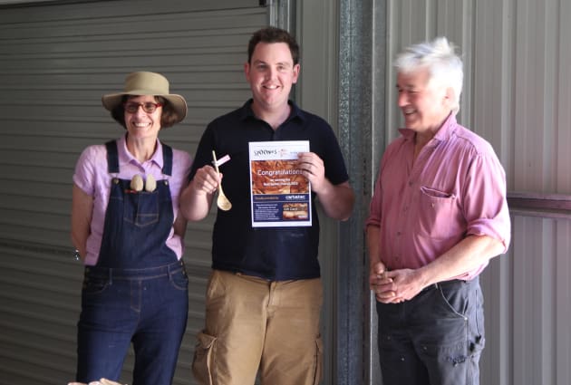 Barton Chesworth won a $50 gift voucher from Carbetec for carving the weekend&rsquo;s Best Spoon Overall.