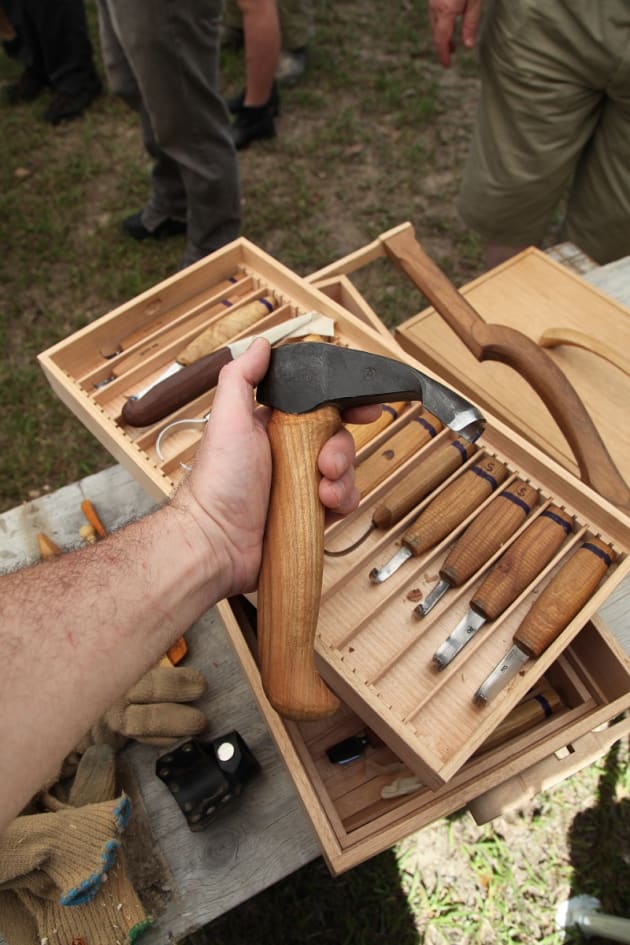 Tools were available for carvers to use, try and experience. Mora carving knives were also offered for sale, giving new carvers the opportunity to continue building their skills back at home.