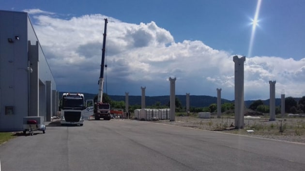 Work starts on the second part of the Pipistrel Gorizia factory. (Pipistrel)