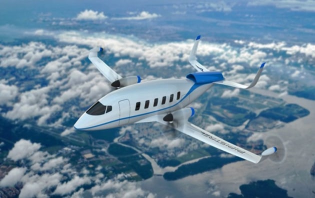An artist's impression of Pipistrel's hydrogen-powered 19-seat shuttle. (Pipistrel)