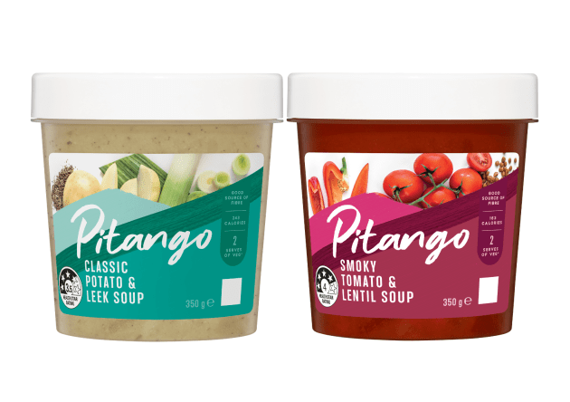 Pitango's new Smoky Tomato & Lentil and Classic Potato & Leek Soup.
