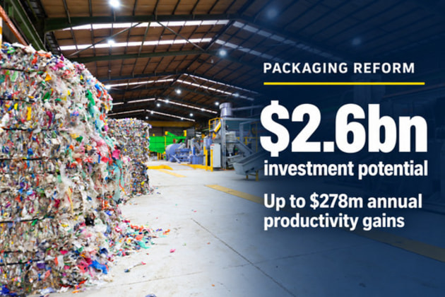 Background image: iQ Renew soft plastics recycling facility in Taree