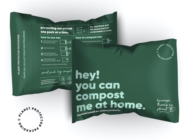 PIDA 2020 Sustainable Packaging Design Special Award finalist: Planet Protector Packaging for the home compostable mailer pouch.