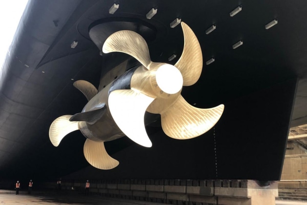 The completed pod installation includes a new four-blade propeller arrangement.
Defence