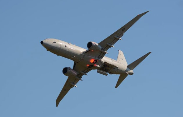 On debut! The RAAF P-8 Posiedon maritime patrol aircraft made its first public appearance at WOI 2018. (Steve Hitchen)