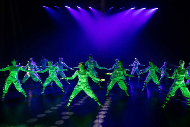 The futuristic 's.a.r.s.h', choreographed by Sam Coren. Photo by Daniel Boud.