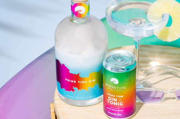 Moontide Distillery says that after a year of trials to perfect the composition and taste, Pride Tide Gin & Tonic is now available in ready-to-drink, 'party-on-the-go' cans.