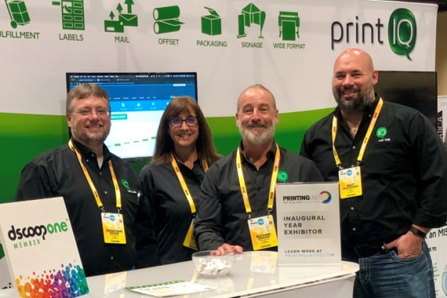 Team effort: (from left) printIQ's Jonathan Bowen, Linda Pollard, Mick Rowan, and Matt Miloszewski.