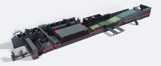 New white ink and three printing modes: The EFI Nozomi C18000 inkjet packaging press.