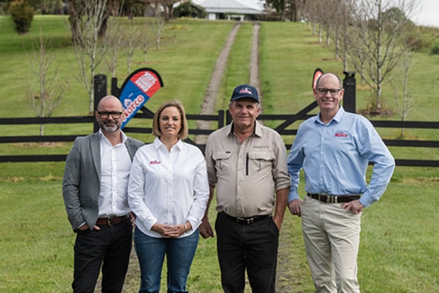 (l-r) Professor Samuel Harvey, Jane Polson, Ross Blanch and Michael Hampson.