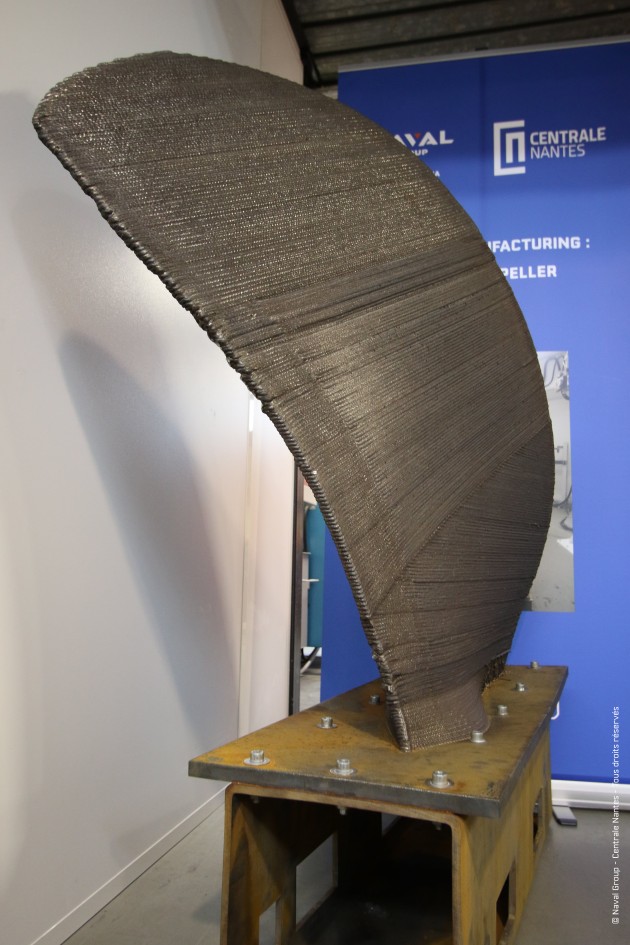 The 3D printed demonstrator hollow propeller.
Naval Group